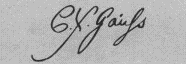 Karl Friedrich Gauss - podpis