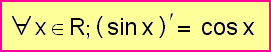 derivace fce y = sin x
